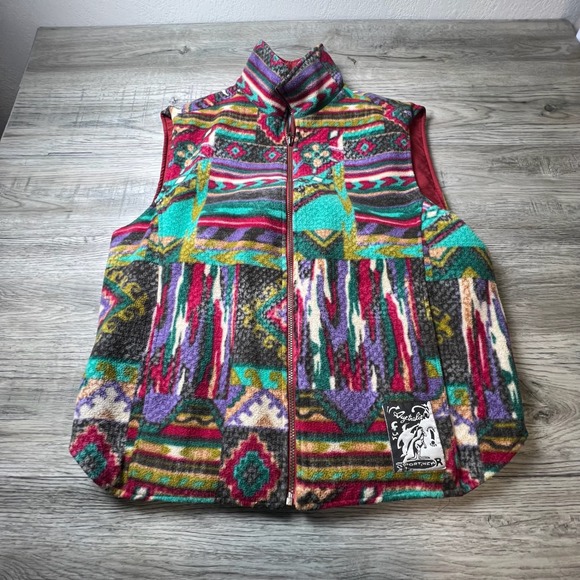 Australia Sportswear Other - Australia Sportswear Fleece Vest Mens XL Multi Aztec Tribal Geometric Full Zip